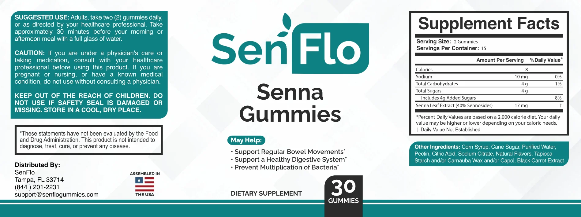 SenFlo Product Label